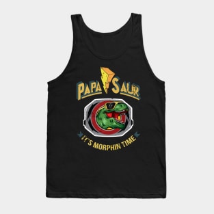 Papasaur Power Rangers Badge Tank Top